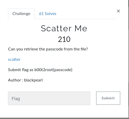 Scatter-me - b00t2root'19