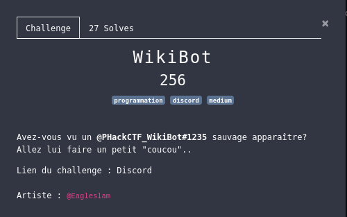 WikiBot - P’Hack'21